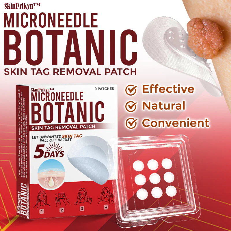 SkinPrikyn™ MicroNeedle Botanic Skin Tag Removal Patch 🇺🇸 Made in the USA